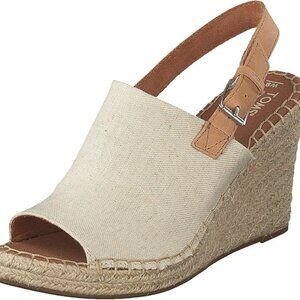 Tom's Monica Wedge Natural Oxford 5.5
